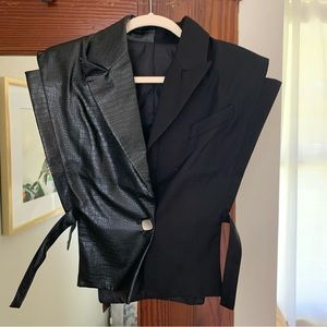 Edgy blazer vest